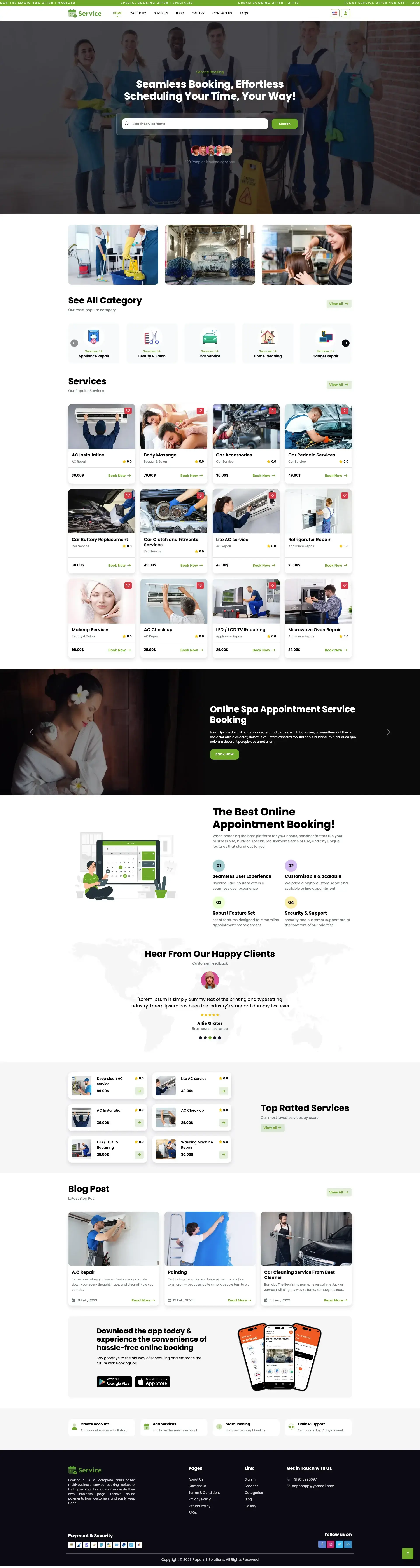 Hair Salon - Booking & Appointments Template