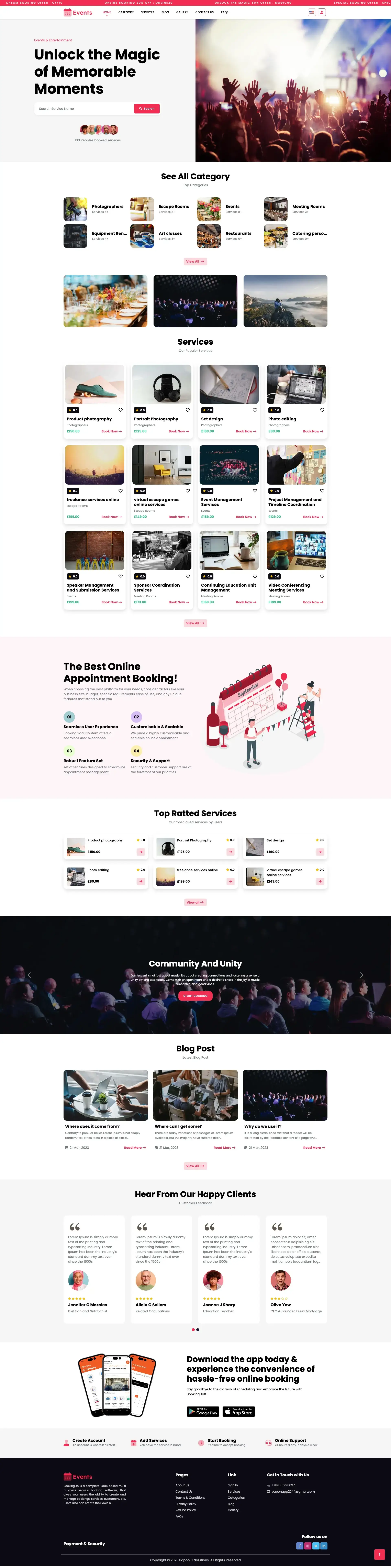 Spa & Wellness - Booking & Appointments Template
