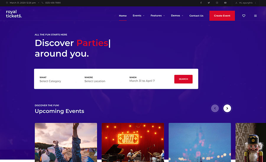 Sports - Events & Ticketing Template