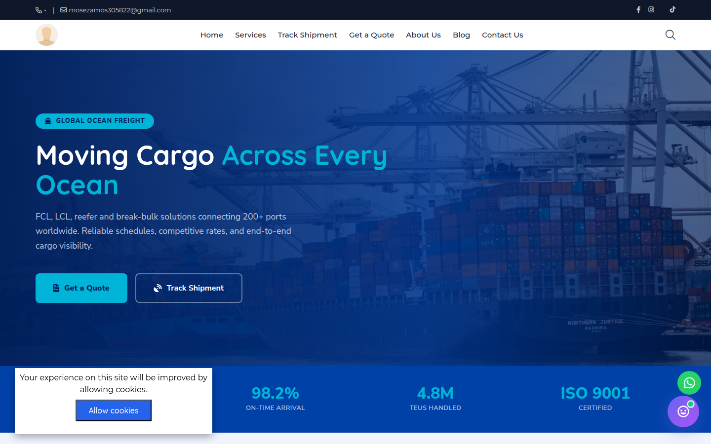 Ocean Freight - Logistics & Delivery Template