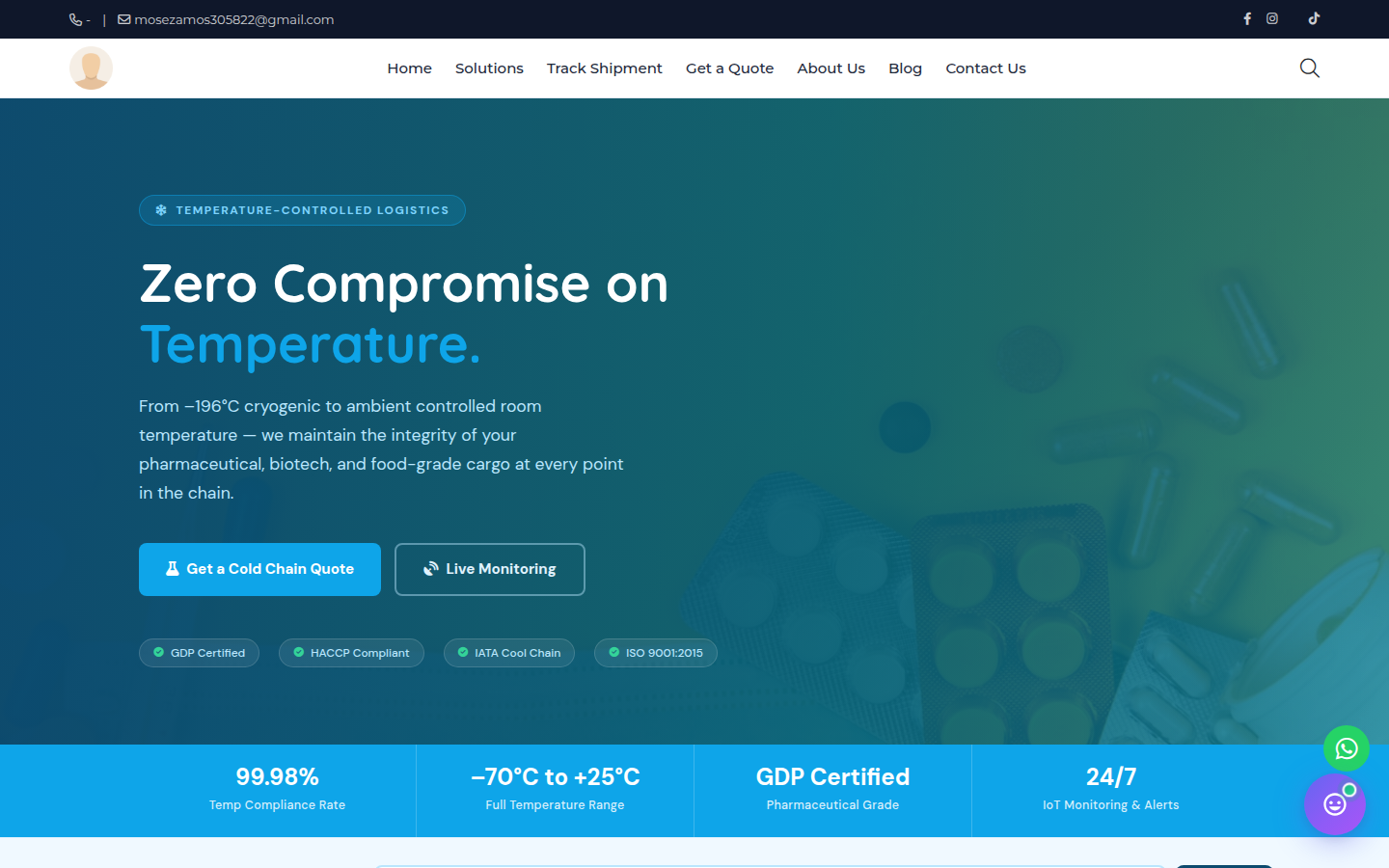 Cold Chain - Logistics & Delivery Template