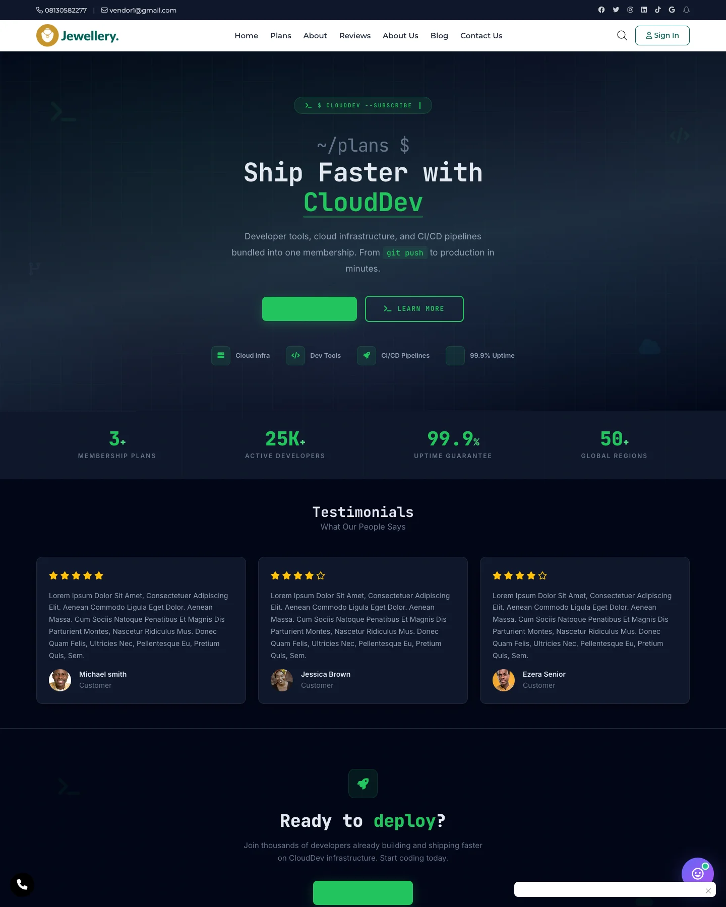 CloudDev - Membership & Subscriptions Template