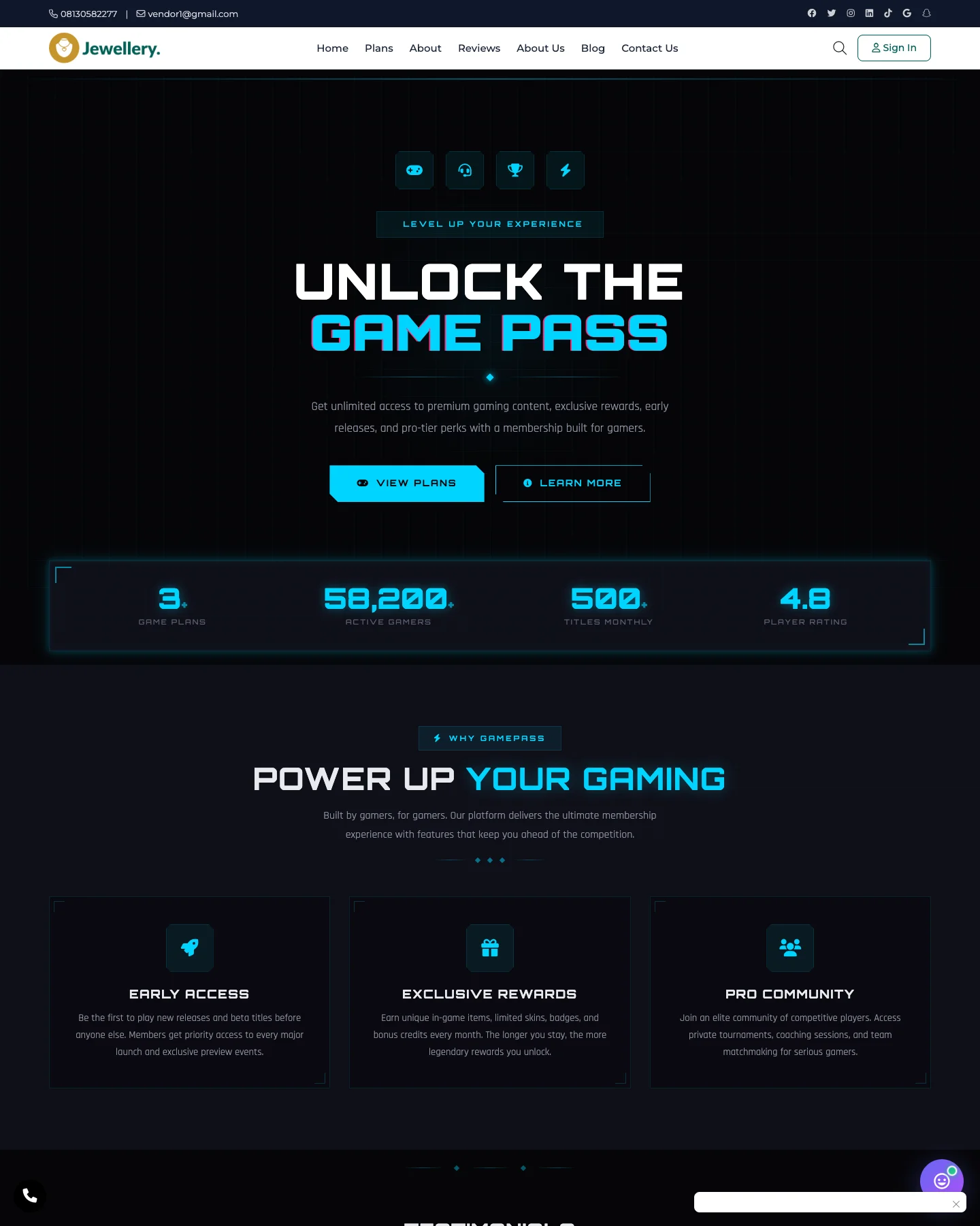 GamePass - Membership & Subscriptions Template