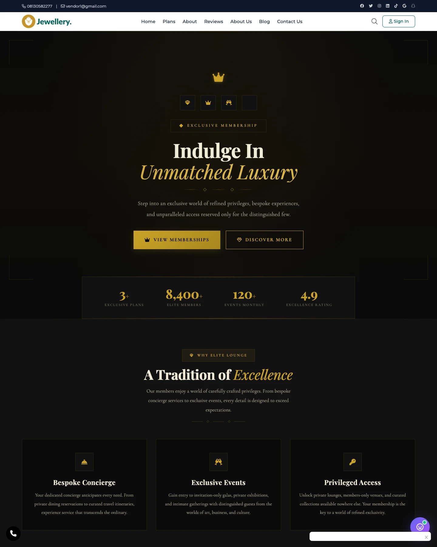 EliteLounge - Membership & Subscriptions Template