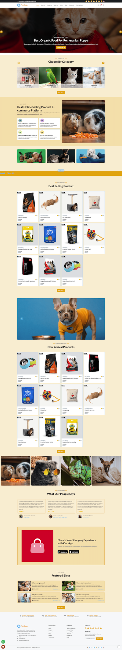 Pet Shop - E-Commerce Template