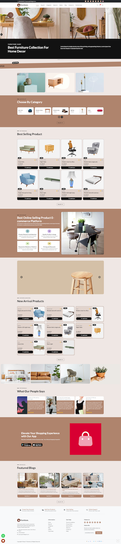 Furniture - E-Commerce Template