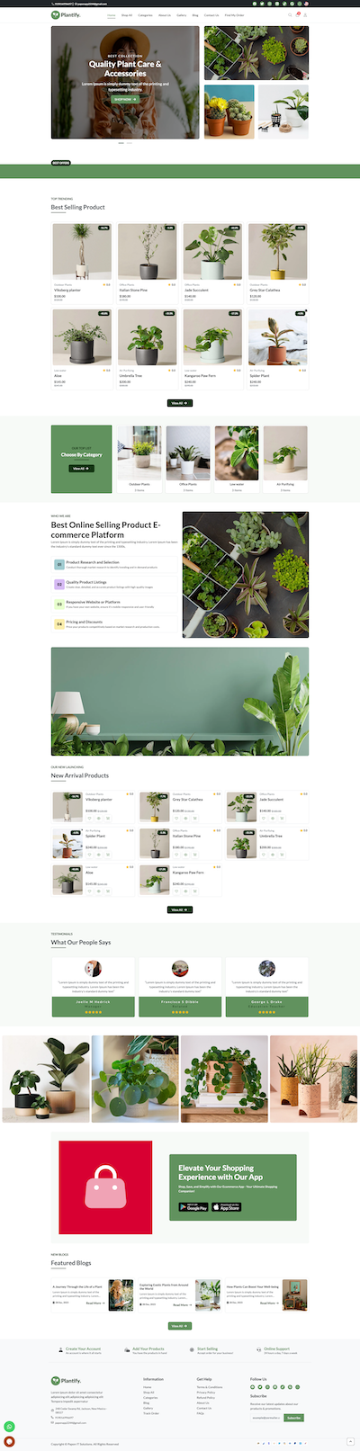 Plants - E-Commerce Template