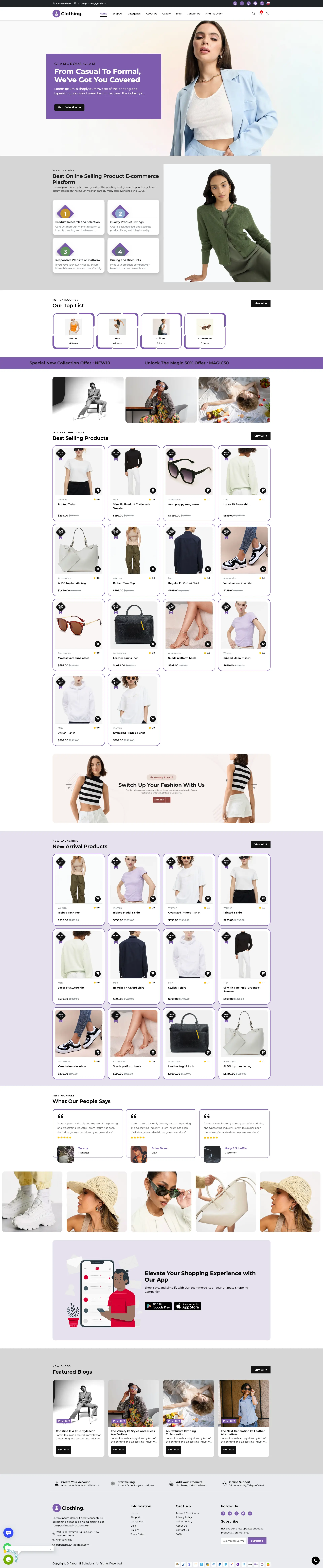 Clothing - E-Commerce Template
