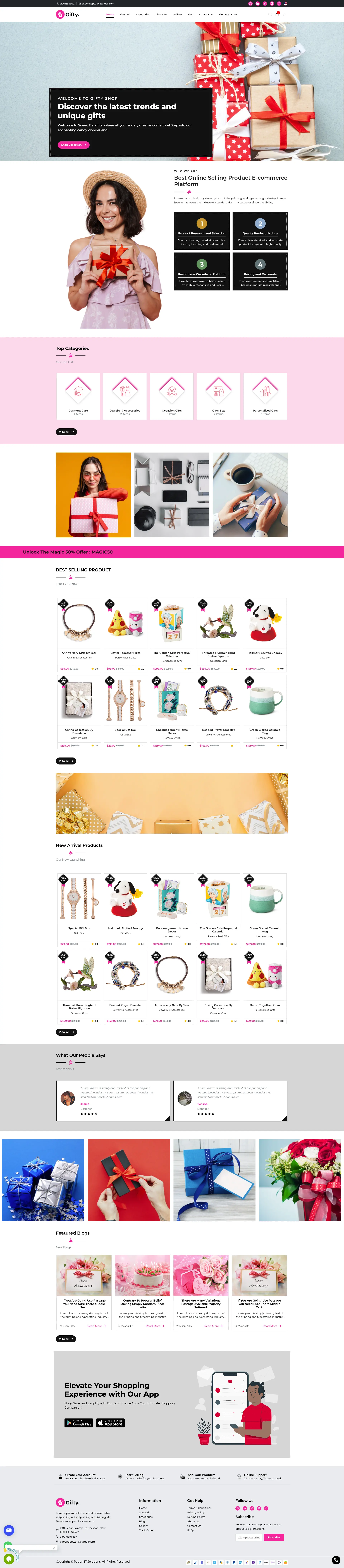 Gifty - E-Commerce Template