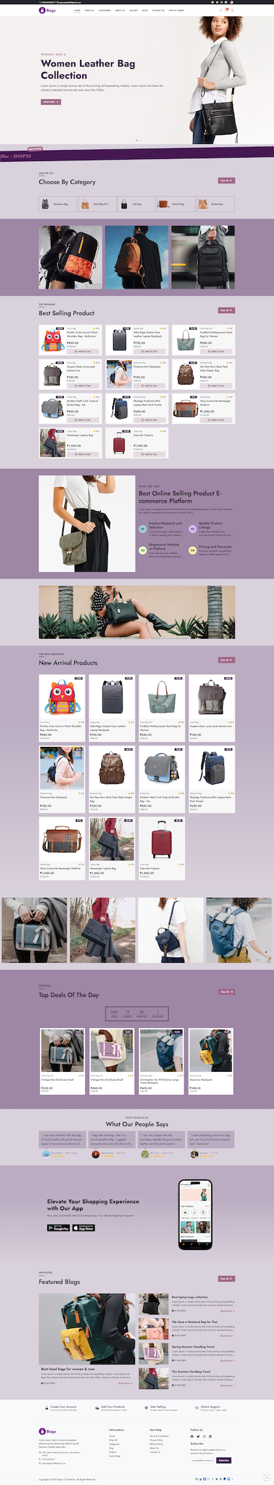 Bags - E-Commerce Template